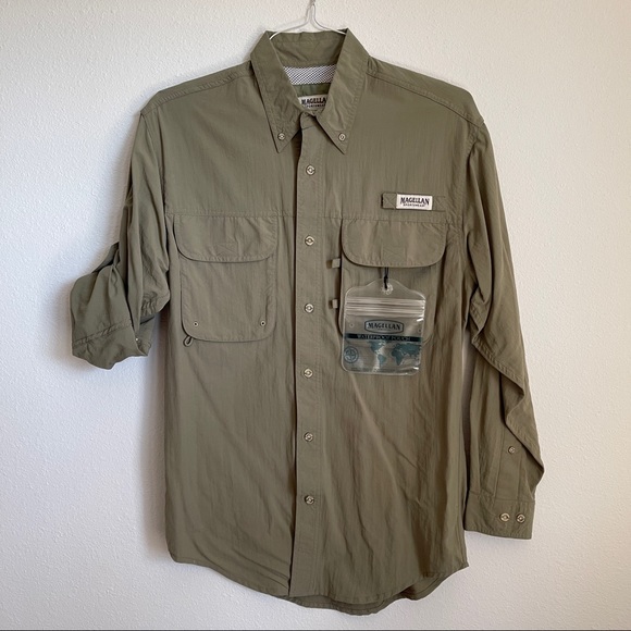 Magellan Outdoors Shirts New Mens Magellans Fishing Button Down